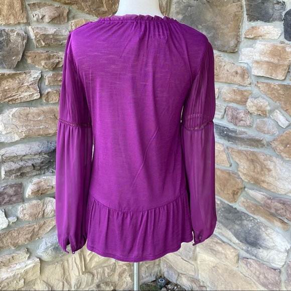 WHBM Long Sleeve Embroidered Top - Picture 8 of 16